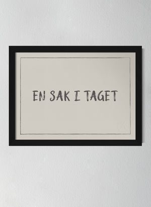 Svart träram Pearl Grey