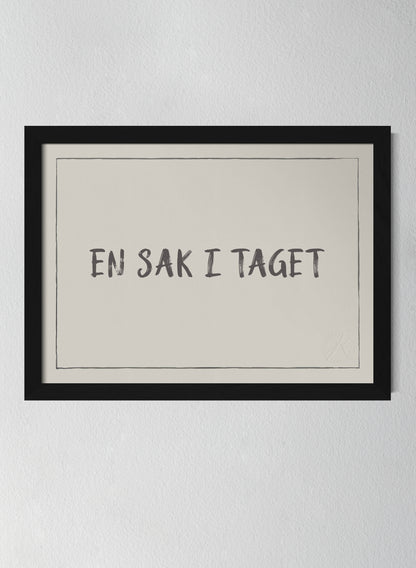Svart träram Pearl Grey