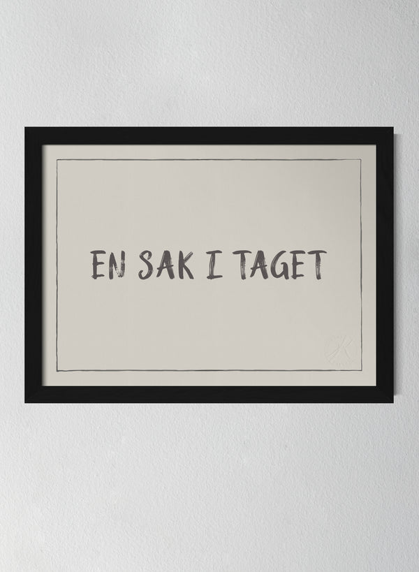 Svart träram Pearl Grey