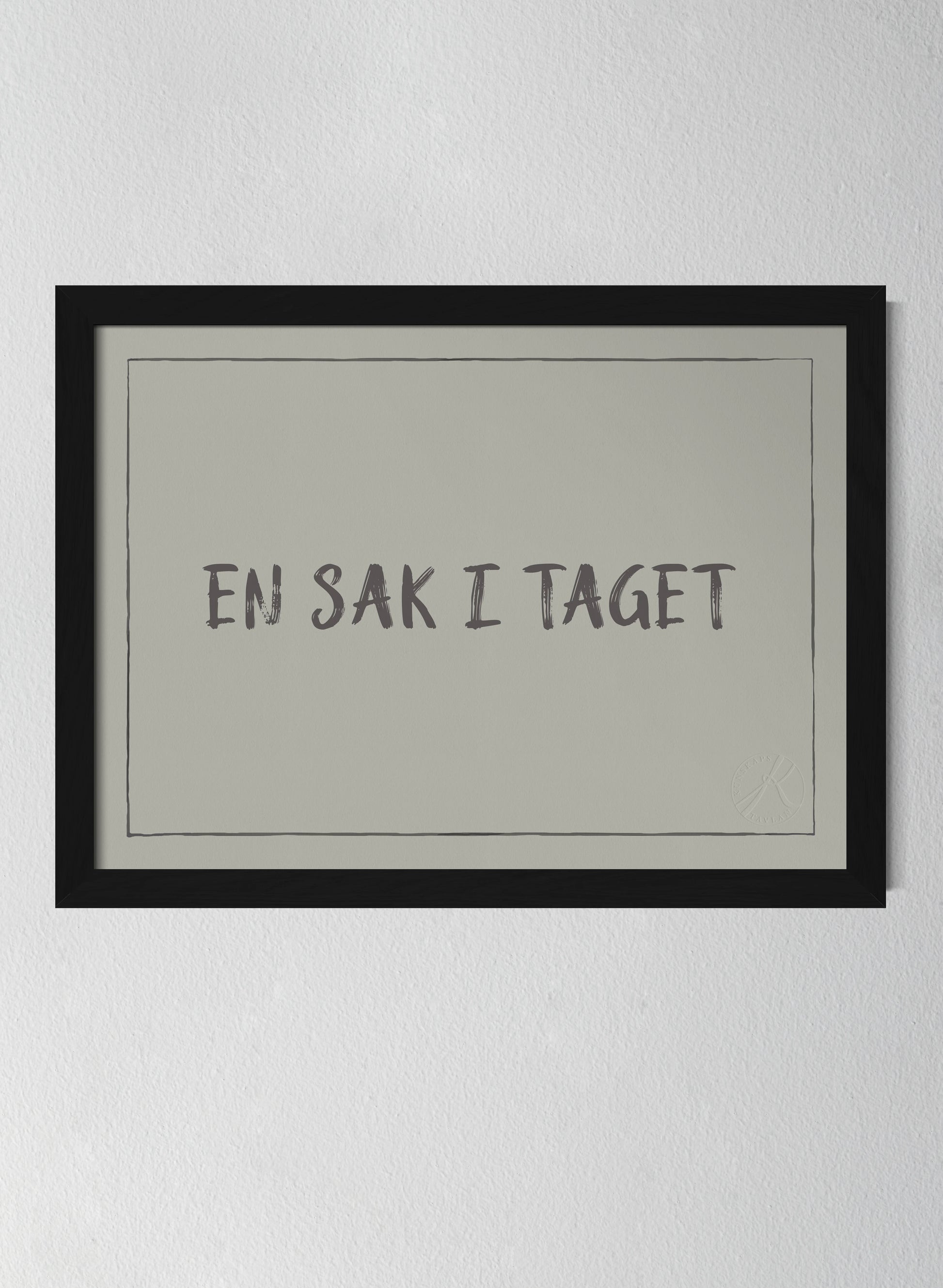 Svart träram Sandwashed Sage