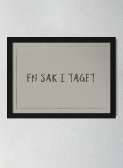 Svart träram Sandwashed Sage
