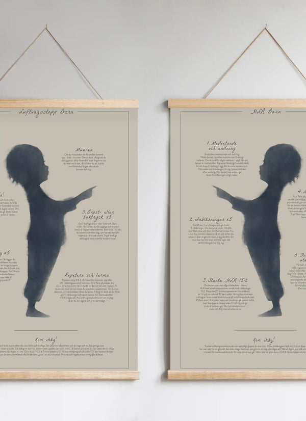 Posterhängare i ek Adele & Philip