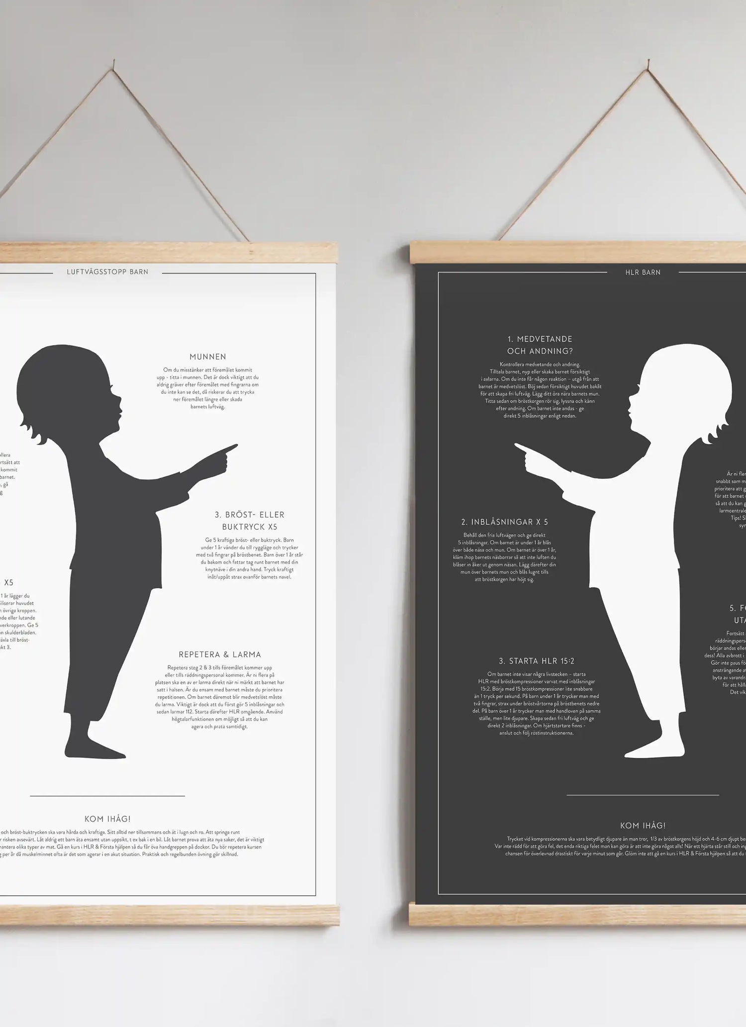 Posterhängare i ek Karin & Johan