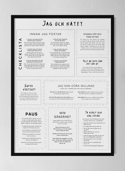 Svart träram Black & White