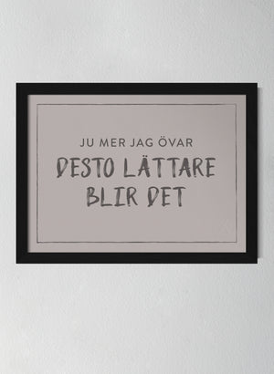 Svart träram Misty Blush