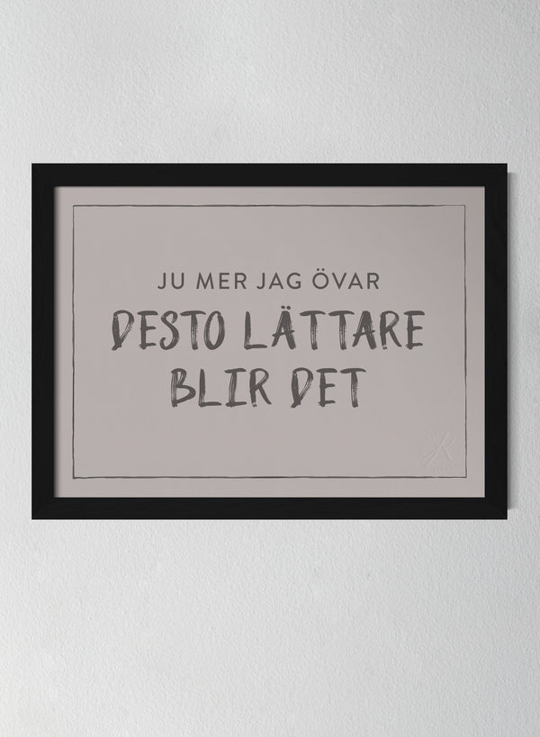 Svart träram Misty Blush