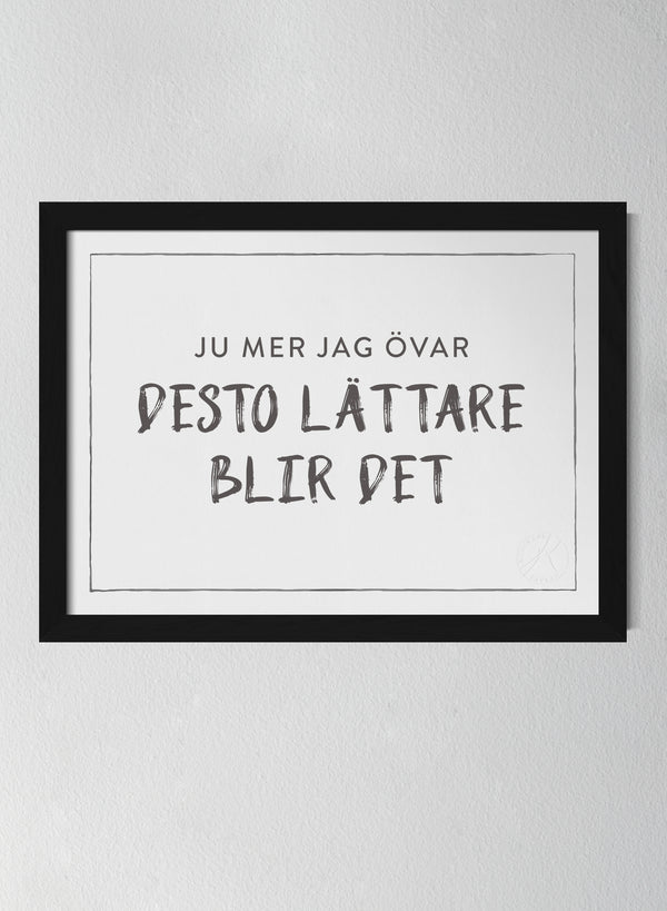 Svart träram Off-white