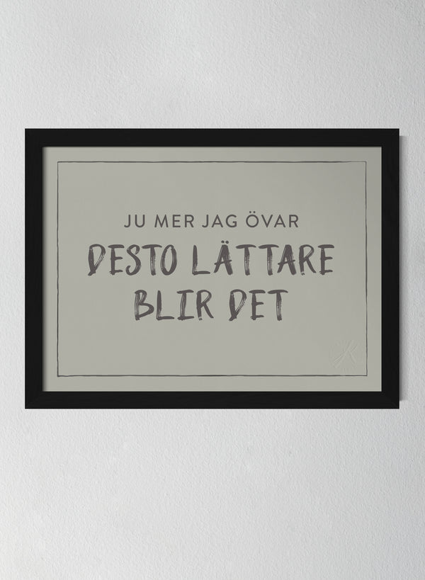 Svart träram Sandwashed Sage