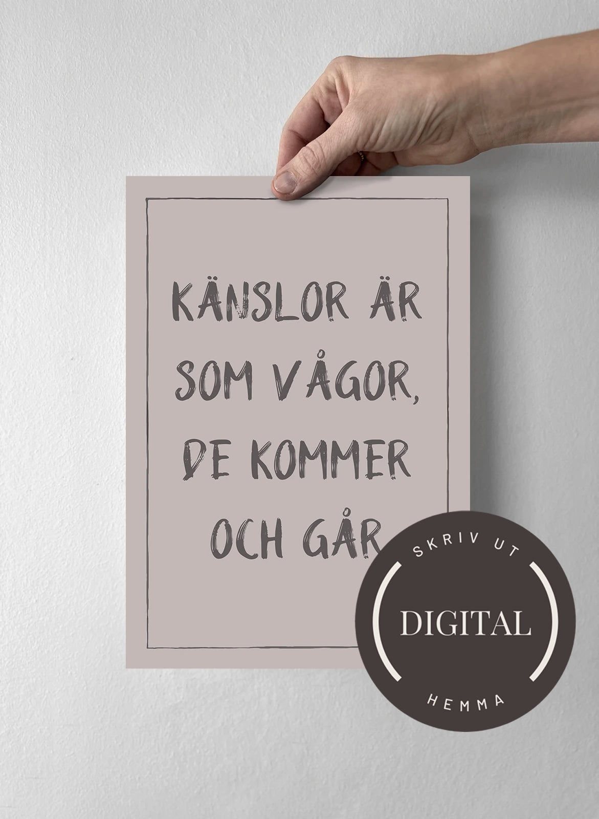 21 x 30 cm - DIGITAL - Skriv ut hemma Misty Blush