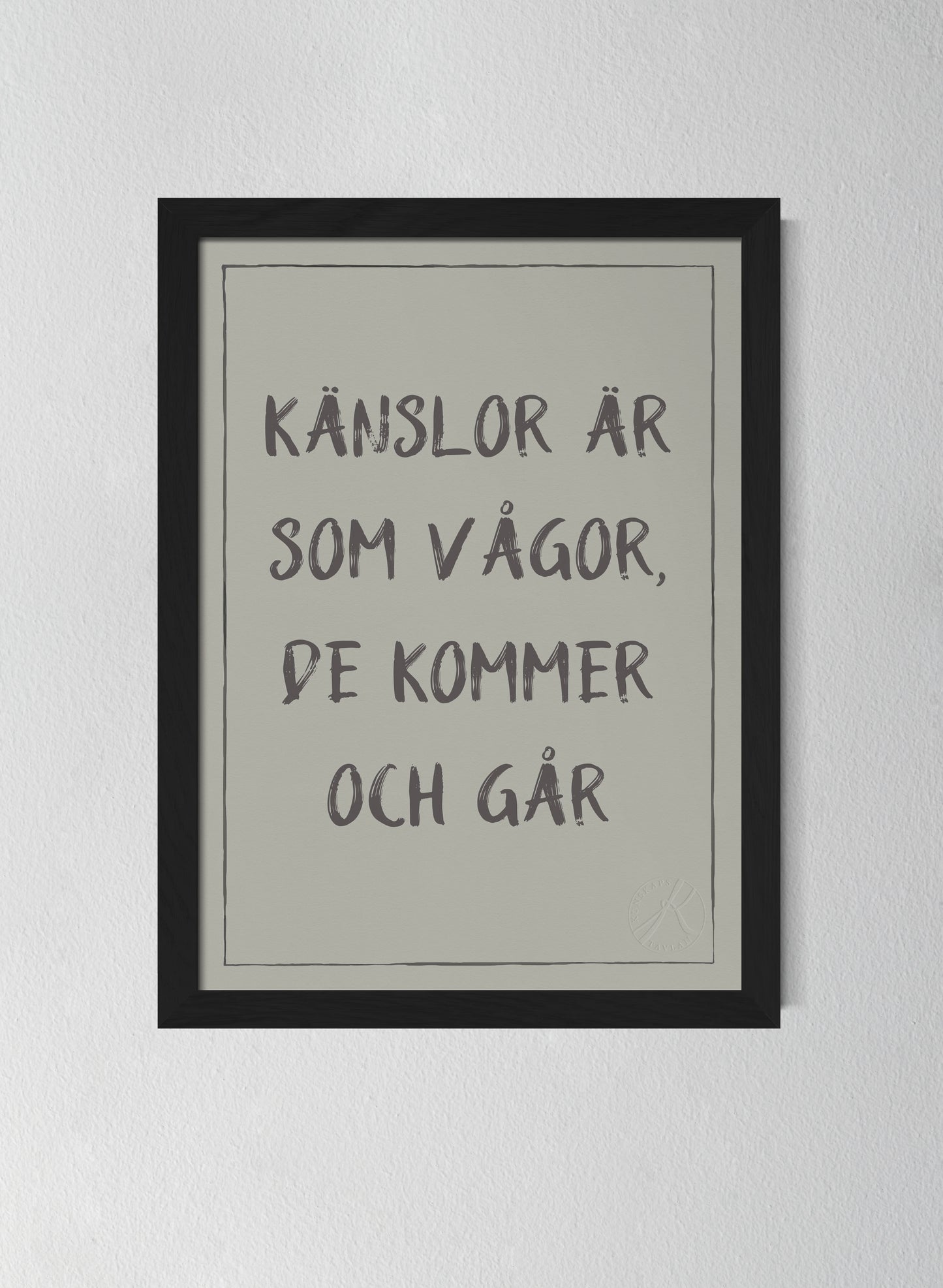 Svart träram Sandwashed Sage