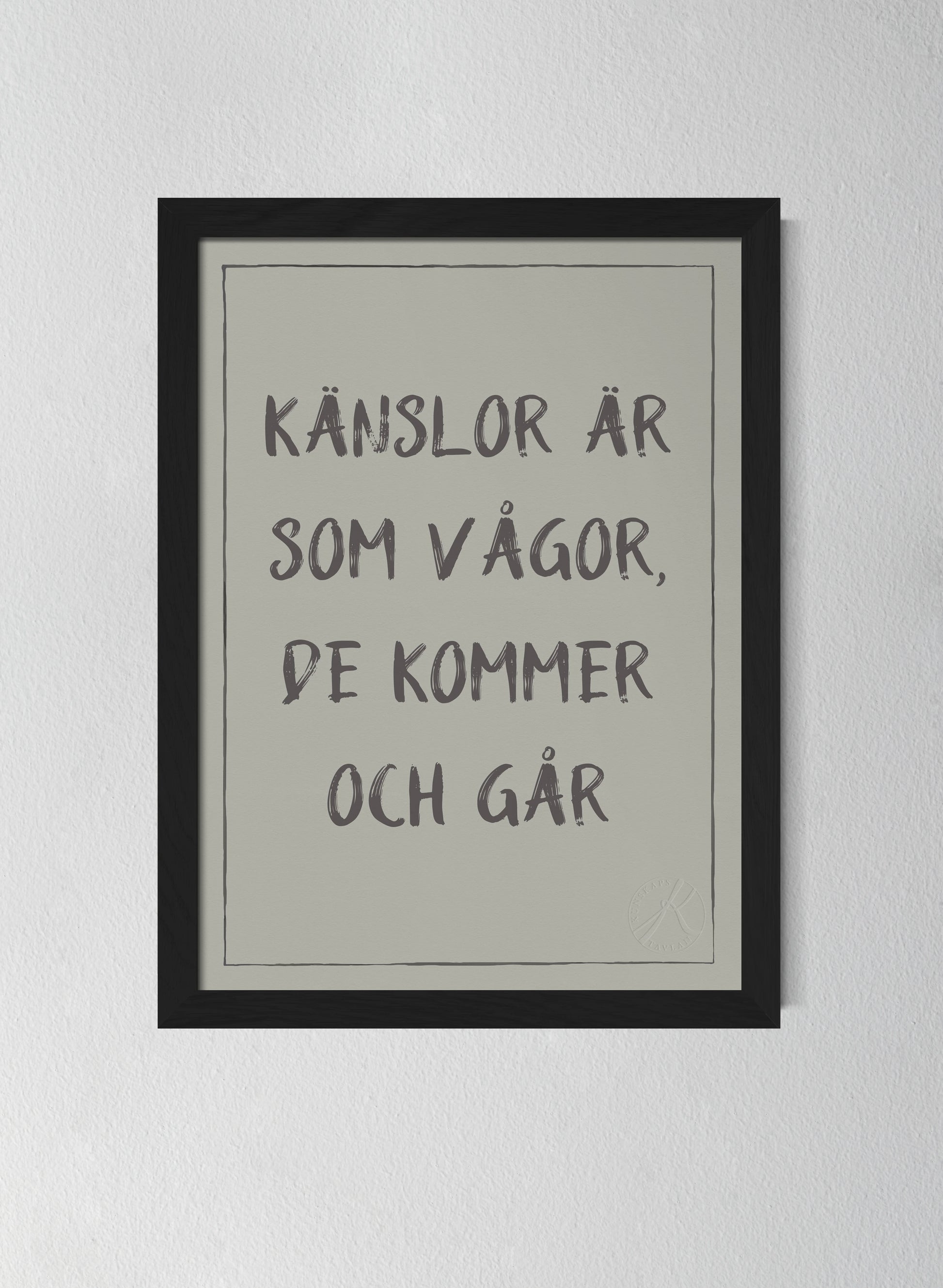 Svart träram Sandwashed Sage