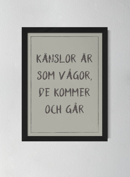 Svart träram Sandwashed Sage