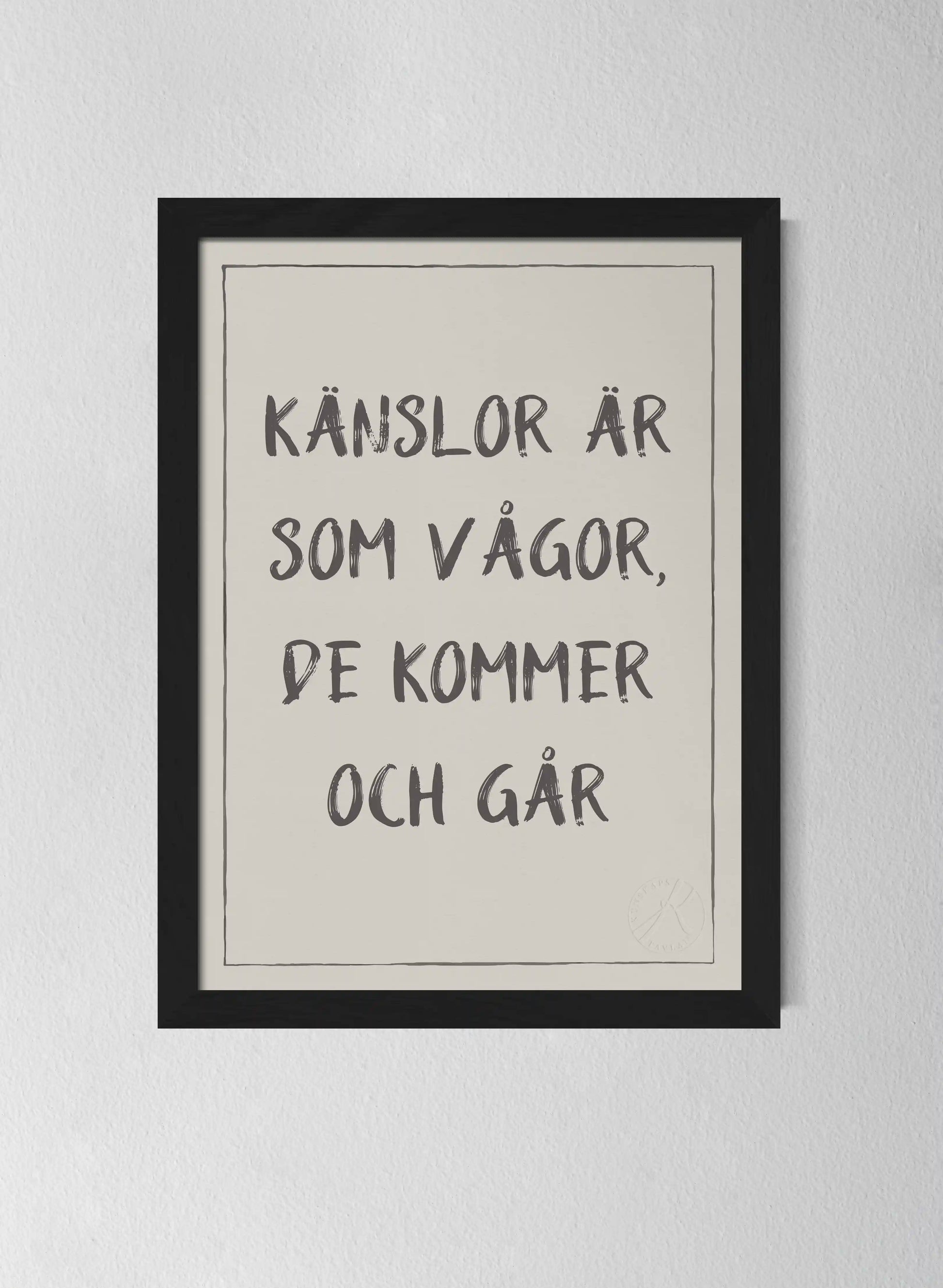 Svart träram Pearl Grey