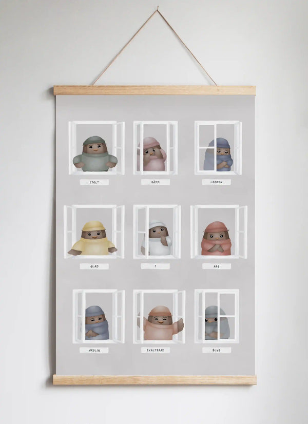 Posterhängare i ek