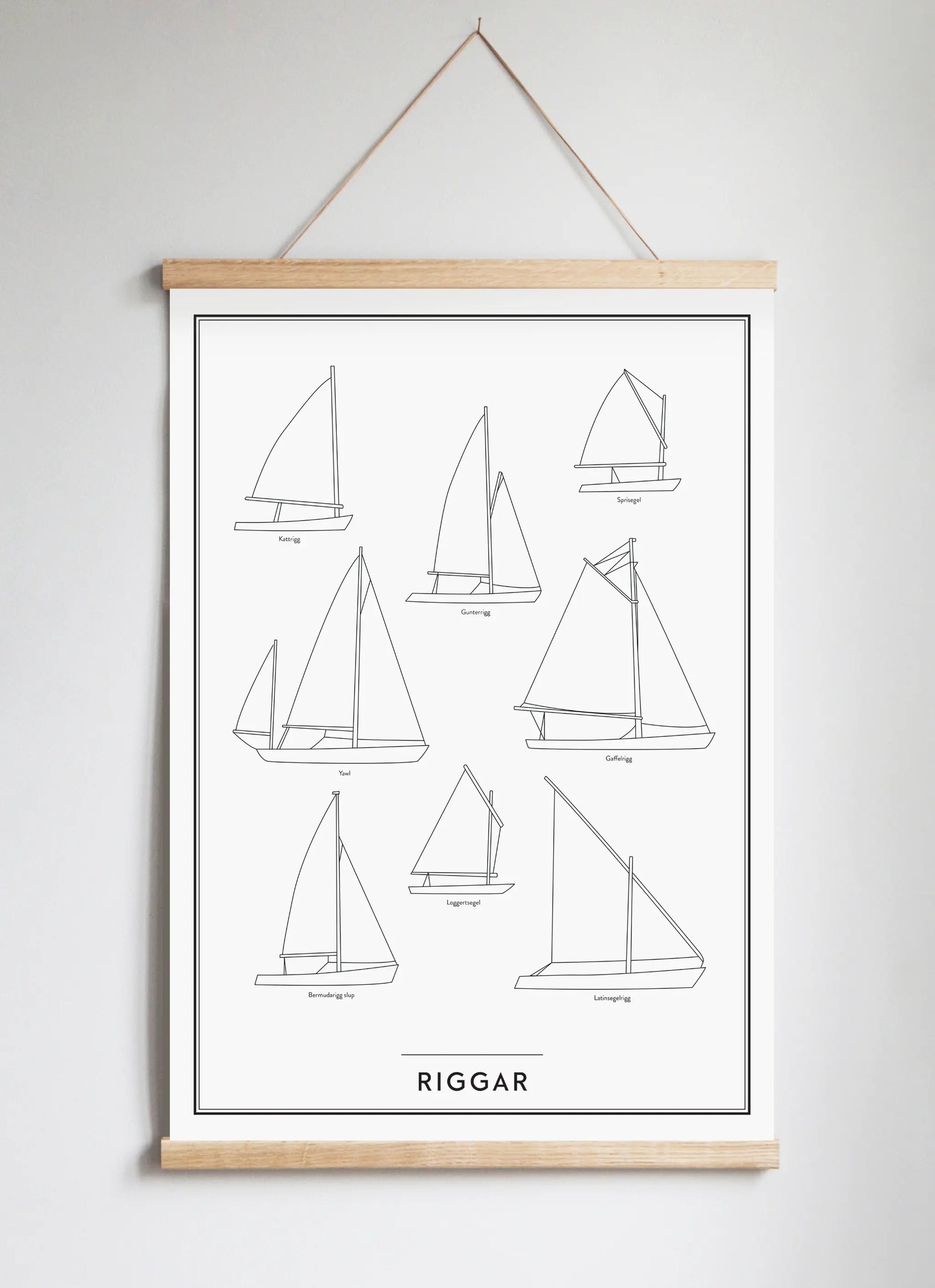 Posterhängare i ek