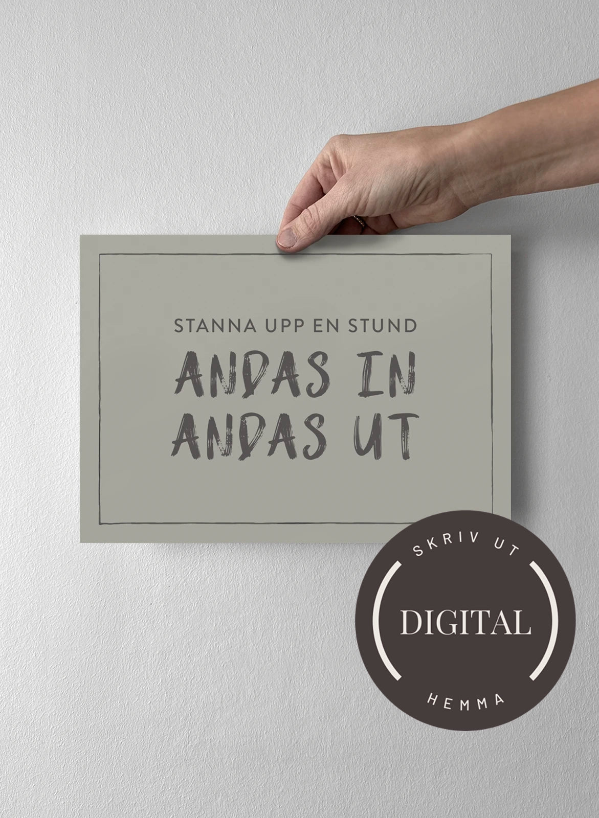 21 x 30 cm - DIGITAL - Skriv ut hemma Sandwashed Sage