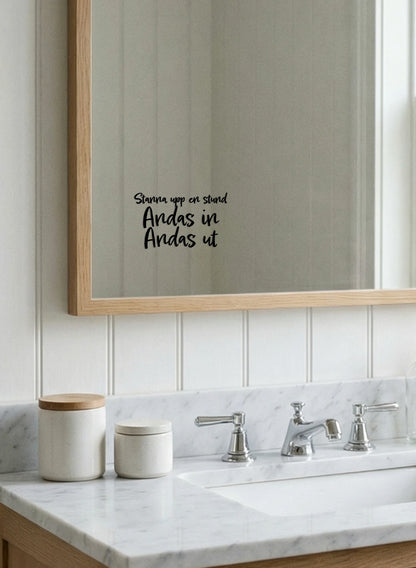 Sticker - Andas in, andas ut