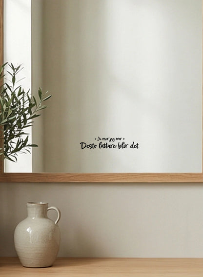 Sticker - Ju mer jag övar, desto lättare blir det