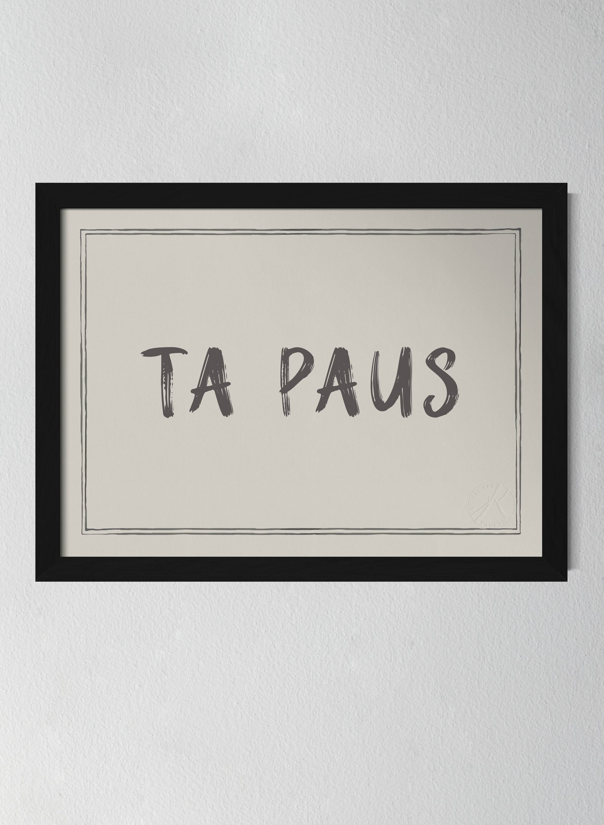 Svart träram Pearl Grey