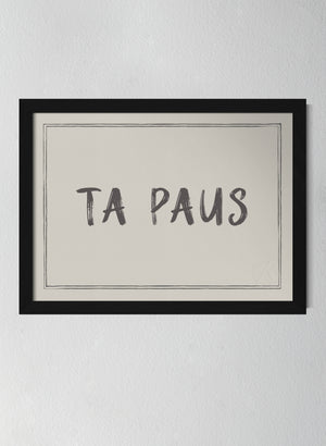 Svart träram Pearl Grey