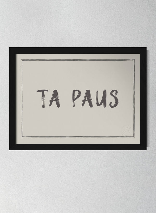 Svart träram Pearl Grey
