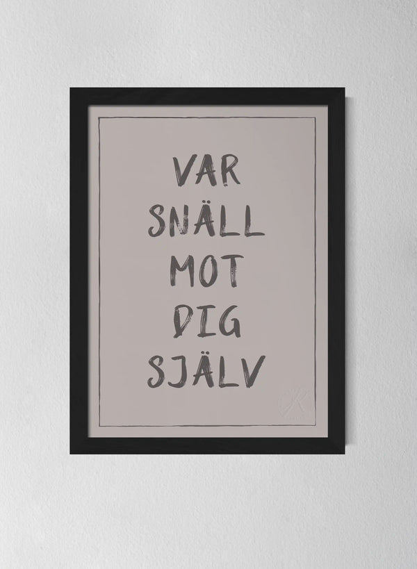 Svart träram Misty Blush