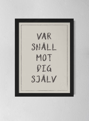 Svart träram Pearl Grey