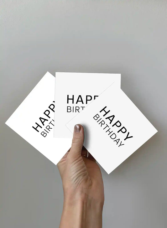 Kort  3-pack - Happy Birthday