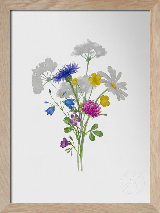Sju sorters blommor - Poster