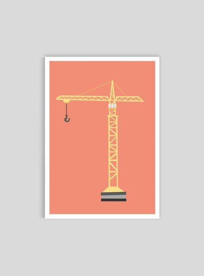 Lyftkran - Mini print A5 - Kunskapstavlan