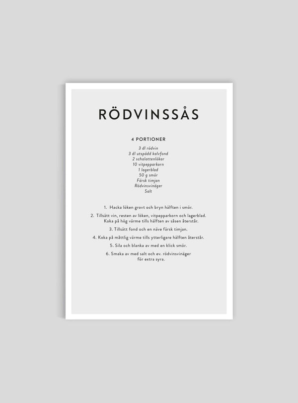 Rödvinssås - Mini print A5 - Kunskapstavlan