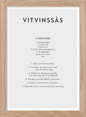 Vitvinssås - Mini print A5 - Kunskapstavlan