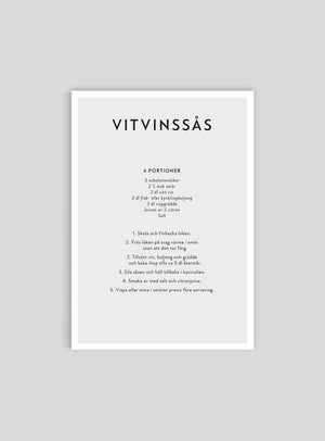 Vitvinssås - Mini print A5 - Kunskapstavlan