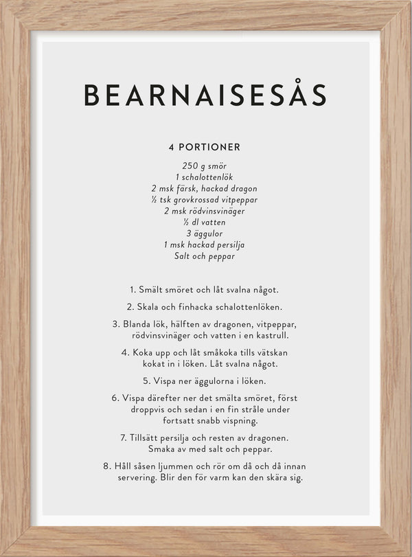 Bearnaisesås - Mini print A5 - Kunskapstavlan