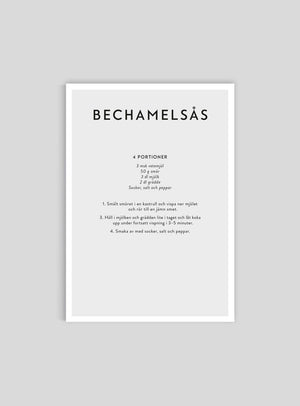 Bechamelsås - Mini print A5 - Kunskapstavlan