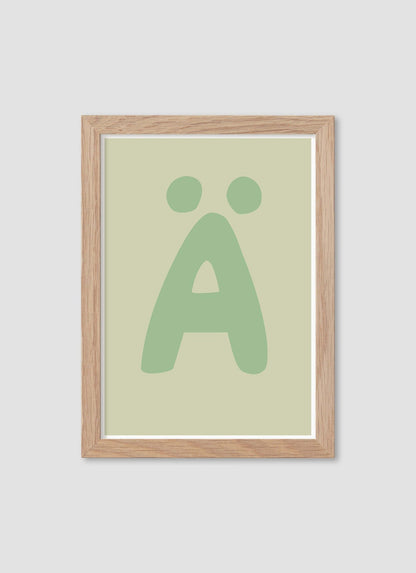 Bokstaven Ä - Mini print A5 - Kunskapstavlan