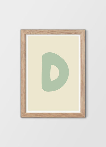 Bokstaven D - Mini print A5 - Kunskapstavlan