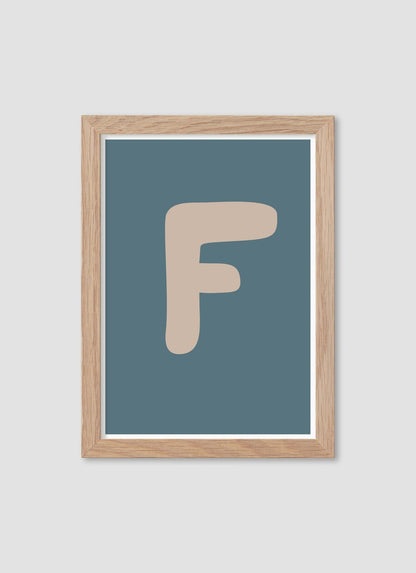 Bokstaven F - Mini print A5 - Kunskapstavlan