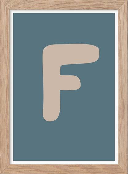 Bokstaven F - Mini print A5 - Kunskapstavlan