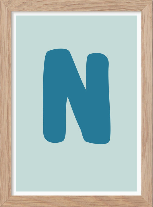 Bokstaven N - Mini print A5 - Kunskapstavlan