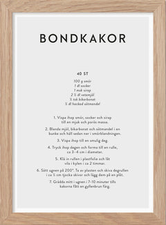 Bondkakor - Mini print A5 - Kunskapstavlan
