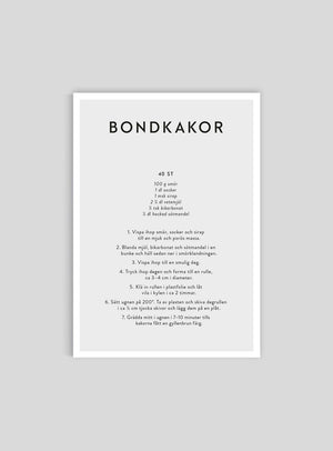 Bondkakor - Mini print A5 - Kunskapstavlan