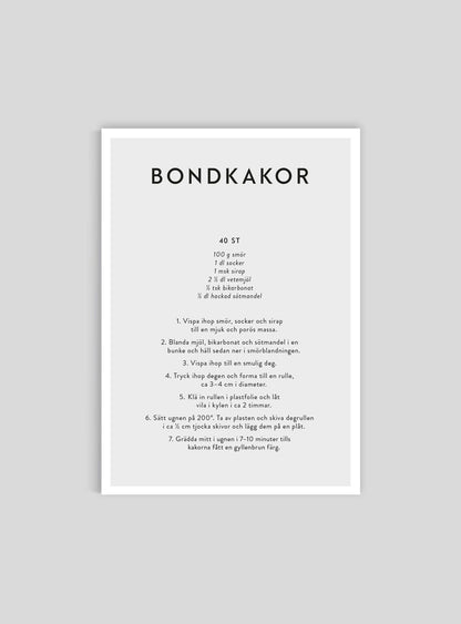 Bondkakor - Mini print A5 - Kunskapstavlan