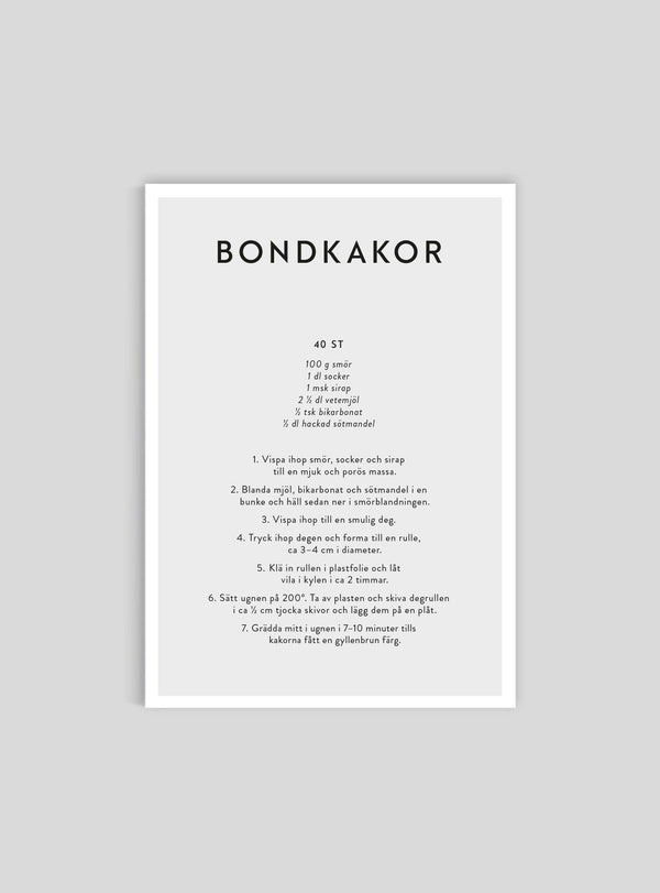 Bondkakor - Mini print A5 - Kunskapstavlan