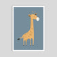 Giraff - Mini print A5 - Kunskapstavlan