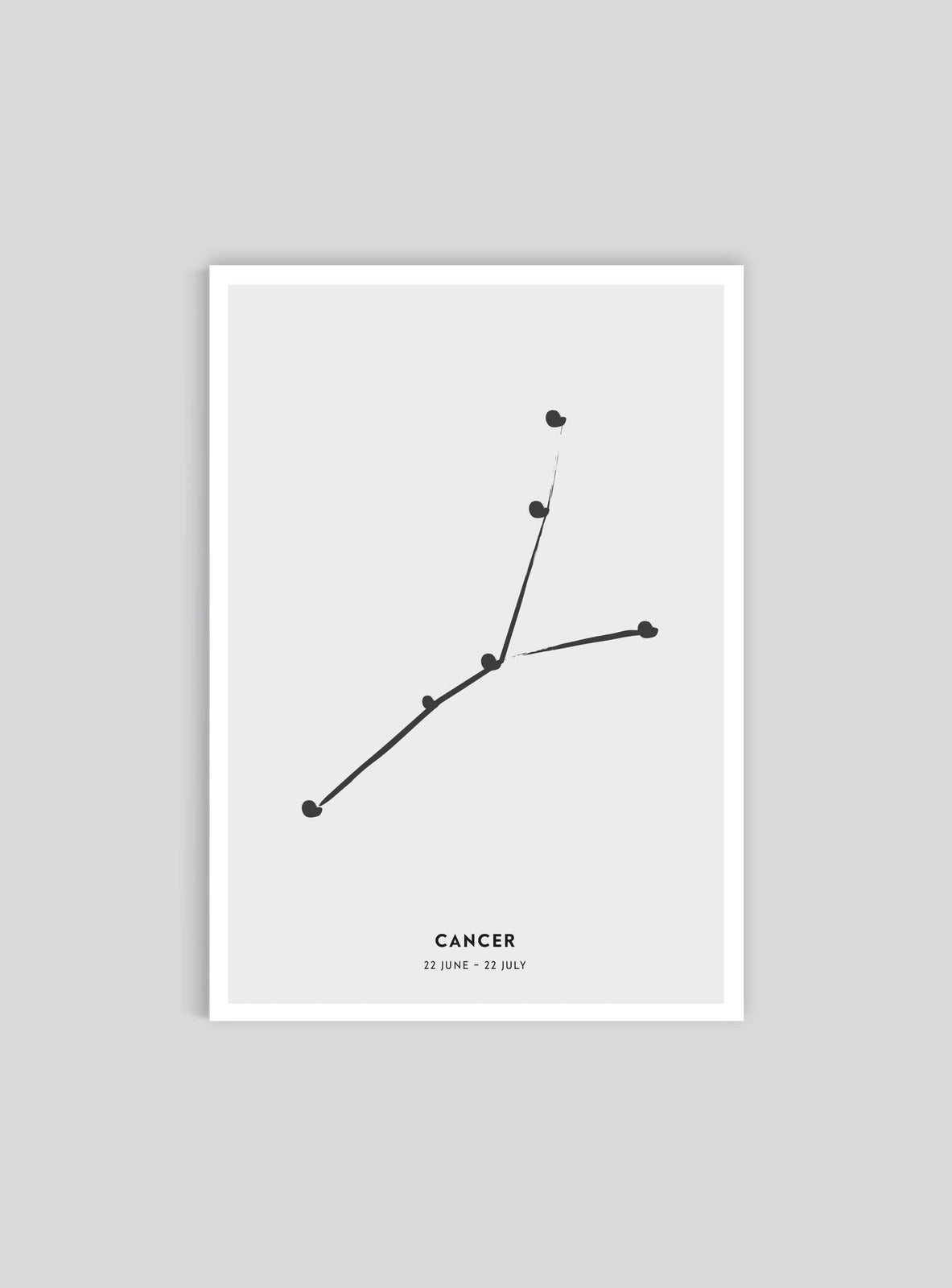 Zodiac sign Cancer - Kräftan - Mini print A5 - Kunskapstavlan